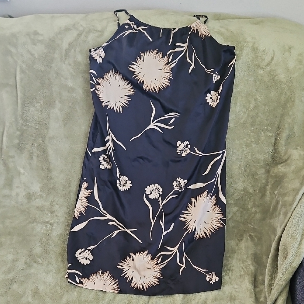 Floral Black and Cream Dress